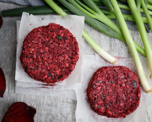 Delicious Vegan Red Beets Burger | Two Sisters Living Life