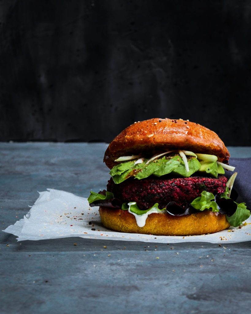 Delicious Vegan Red Beets Burger | Two Sisters Living Life