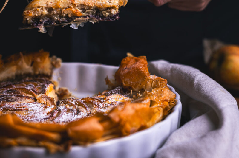 Easy Apple Frangipane Tart Recipe with Phyllo Dough